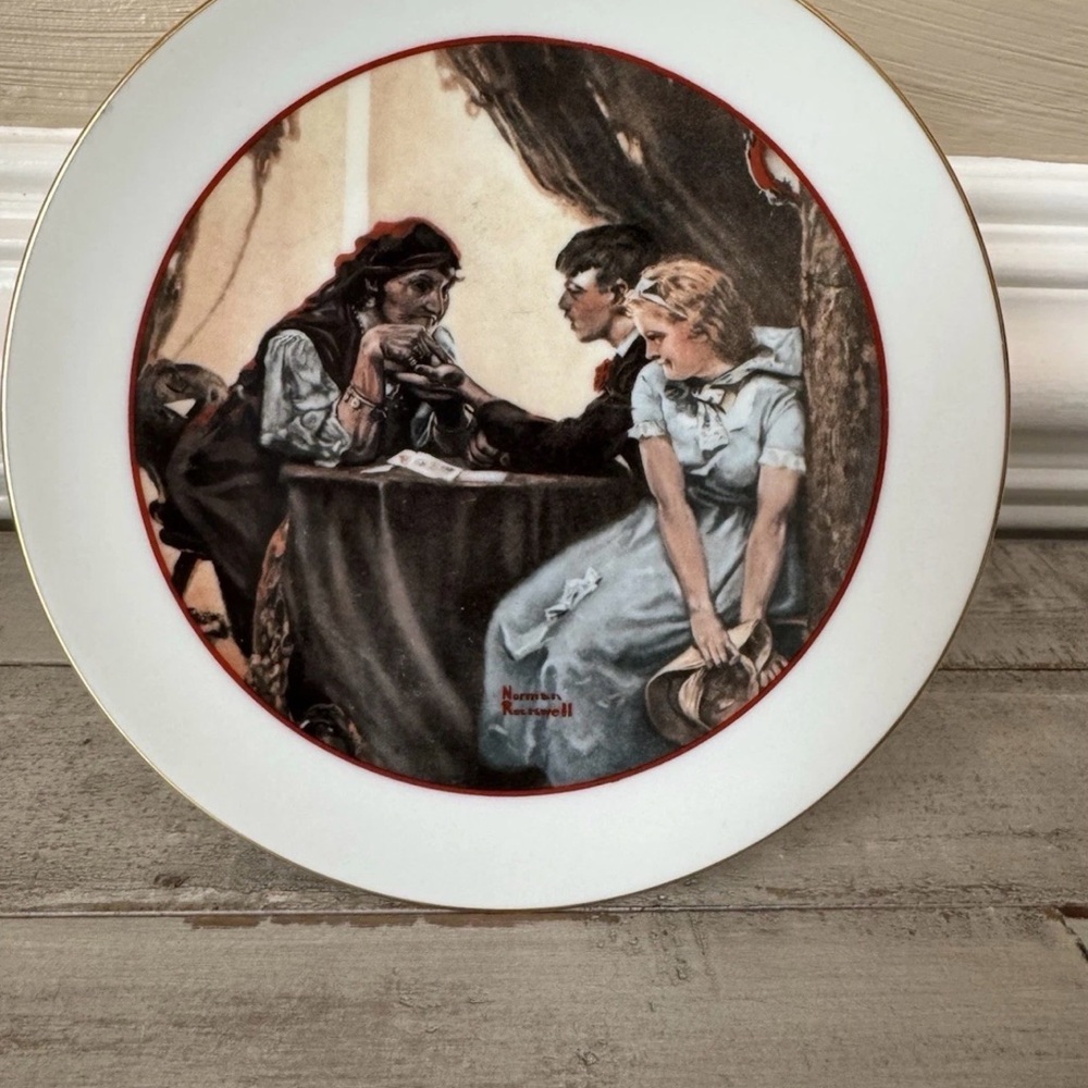 VTG 1982 Norman Rockwell Collector Plate. Young Love Series CW Collection